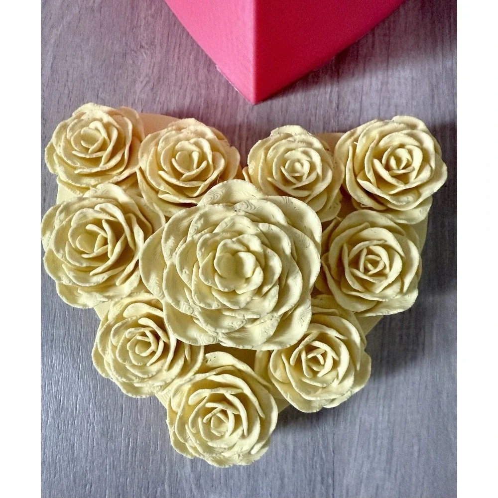 Roses Heart Container Valentine's Day 3D‎ printed jewelry box gift